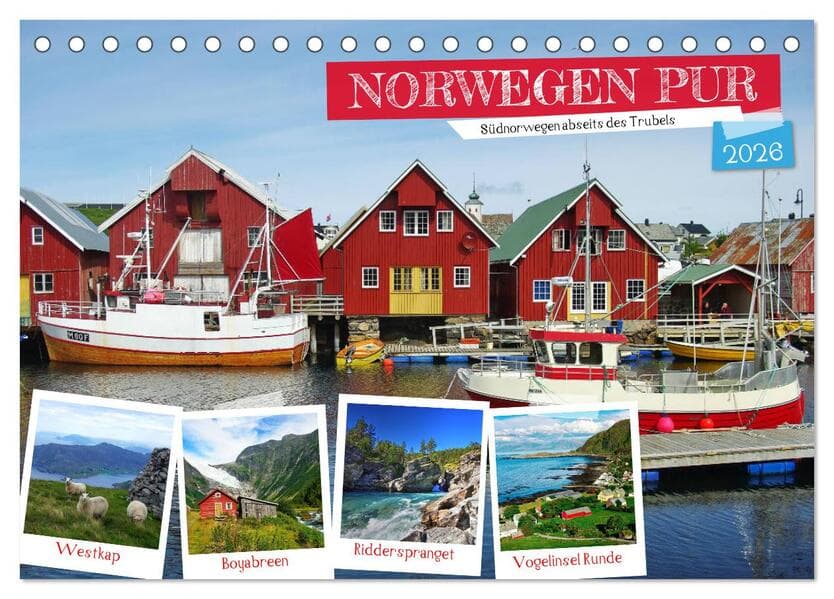 Norwegen PUR (Tischkalender 2026 DIN A5 quer), CALVENDO Monatskalender