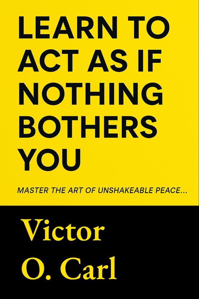 Learn to Act as If Nothing Bothers You