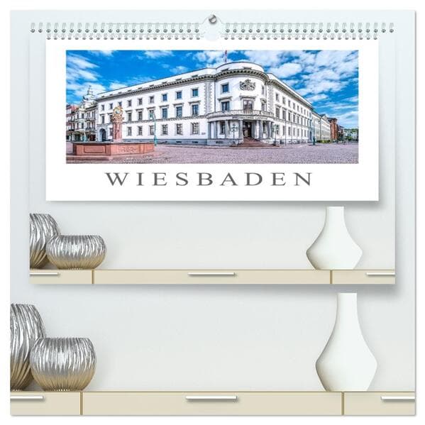 Wiesbaden Kurstadt mit Charme und Flair (hochwertiger Premium Wandkalender 2026 DIN A2 quer), Kunstdruck in Hochglanz