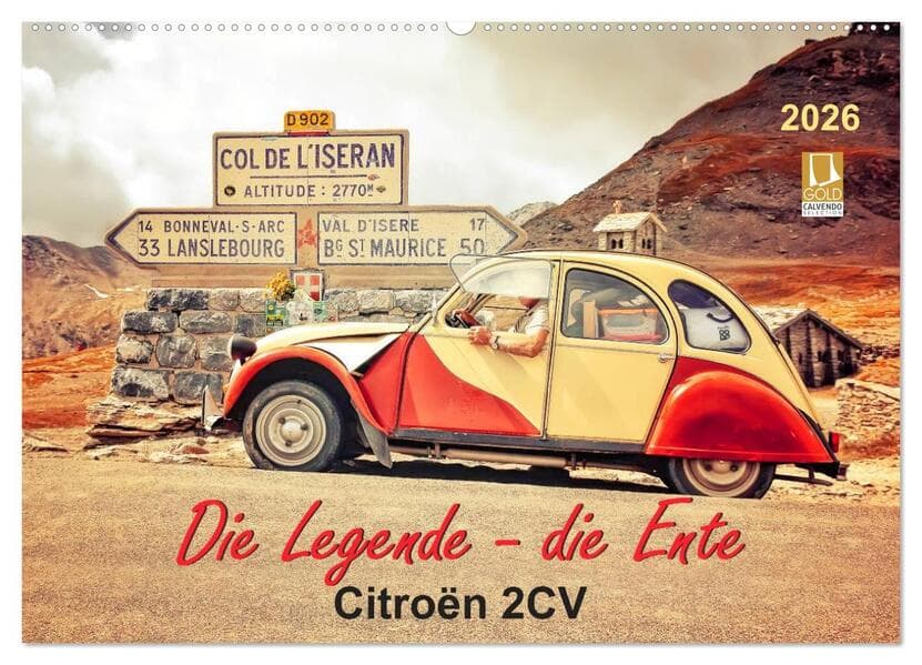 Die Legende - die Ente, Citroën 2CV (Wandkalender 2026 DIN A2 quer), CALVENDO Monatskalender