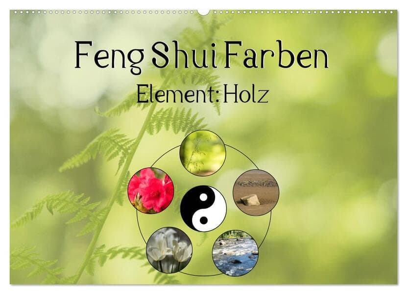 Feng Shui Farben - Element: Holz (Wandkalender 2026 DIN A2 quer), CALVENDO Monatskalender