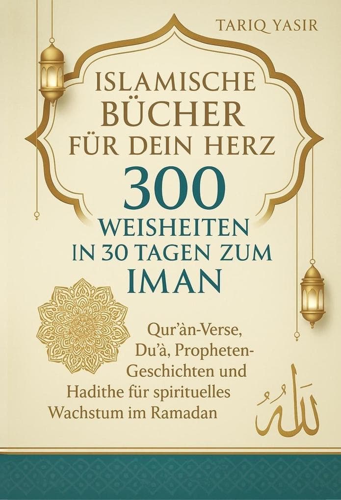 Islamische Bücher für dein Herz: 300 Weisheiten In 30 Tagen Zum Iman. Qur'an-Verse, Dua, Propheten-Geschichten und Hadithe für spirituelles Wachstum im Ramadan