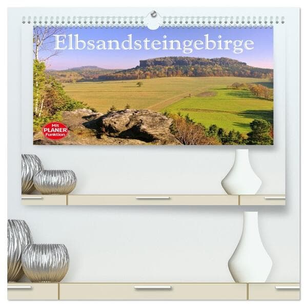 Elbsandsteingebirge (hochwertiger Premium Wandkalender 2026 DIN A2 quer), Kunstdruck in Hochglanz