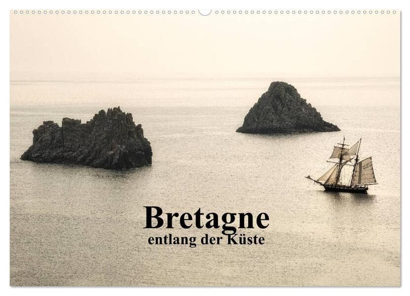 Bretagne entlang der Küste (Wandkalender 2026 DIN A2 quer), CALVENDO Monatskalender