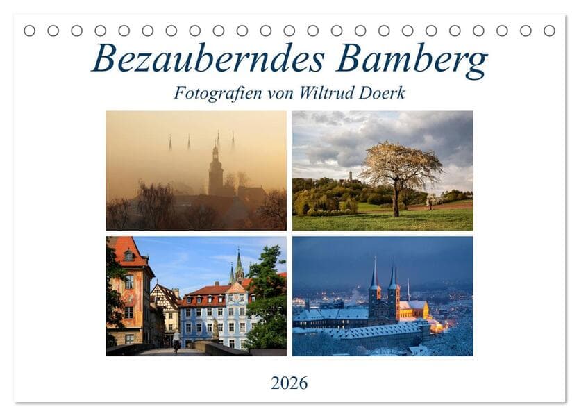 Bezauberndes Bamberg (Tischkalender 2026 DIN A5 quer), CALVENDO Monatskalender