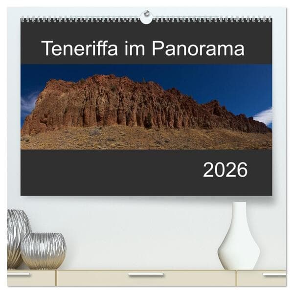 Teneriffa im Panorama (hochwertiger Premium Wandkalender 2026 DIN A2 quer), Kunstdruck in Hochglanz