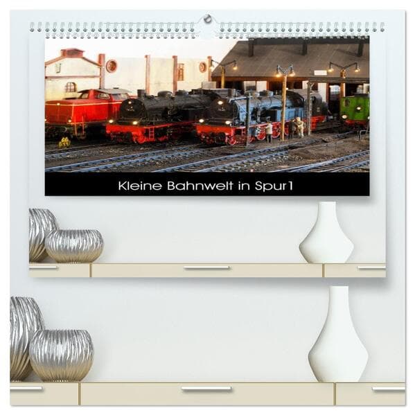 Kleine Bahnwelt in Spur 1 (hochwertiger Premium Wandkalender 2026 DIN A2 quer), Kunstdruck in Hochglanz