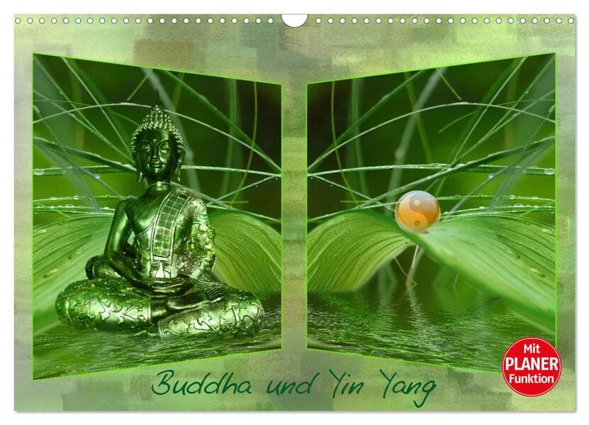 Buddha und Yin Yang (Wandkalender 2026 DIN A3 quer), CALVENDO Monatskalender