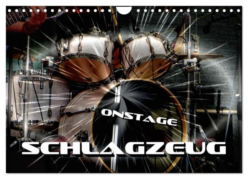 Schlagzeug onstage (Wandkalender 2026 DIN A4 quer), CALVENDO Monatskalender