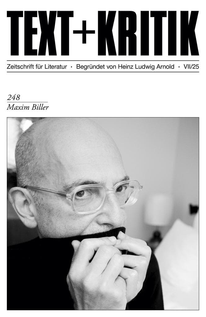 TEXT + KRITIK 248 - Maxim Biller