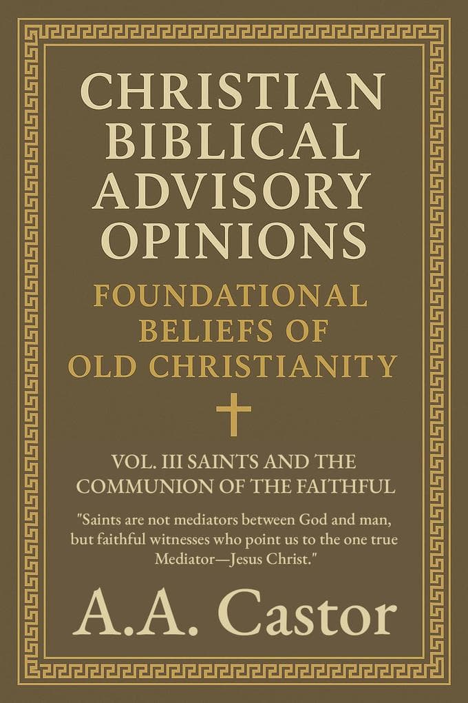 Christian Biblical Advisory Opinions: Vol. III - Saints and the Communion of the Faithful (Foundational Beliefs of Old Christianity, #3)