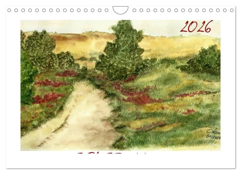 Der AQUARELL-Kalender (Wandkalender 2026 DIN A4 quer), CALVENDO Monatskalender