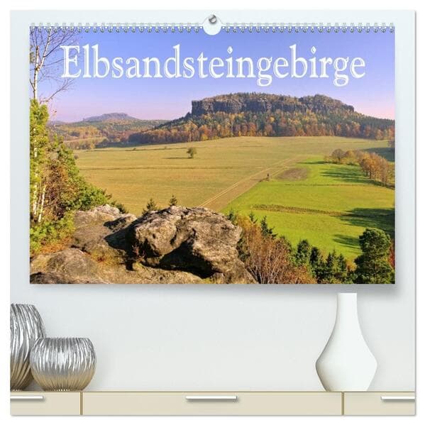 Elbsandsteingebirge (hochwertiger Premium Wandkalender 2026 DIN A2 quer), Kunstdruck in Hochglanz