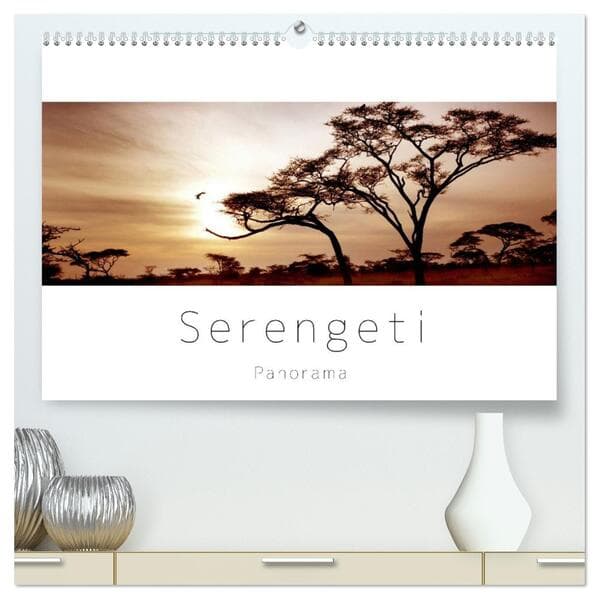 Serengeti Panorama (hochwertiger Premium Wandkalender 2026 DIN A2 quer), Kunstdruck in Hochglanz
