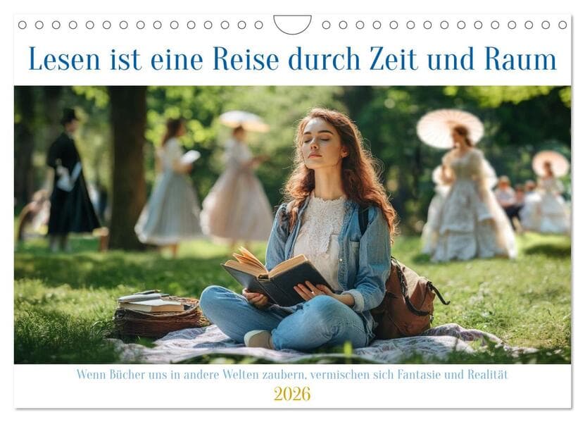 Lesen ist eine Reise durch Zeit und Raum (Wandkalender 2026 DIN A4 quer), CALVENDO Monatskalender