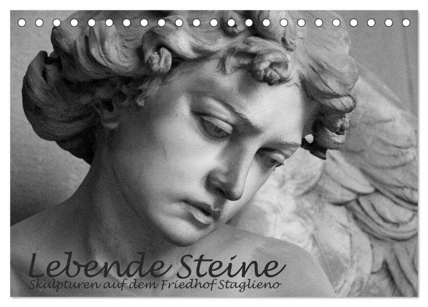 Lebende Steine - Skulpturen auf dem Friedhof Staglieno (Tischkalender 2026 DIN A5 quer), CALVENDO Mo