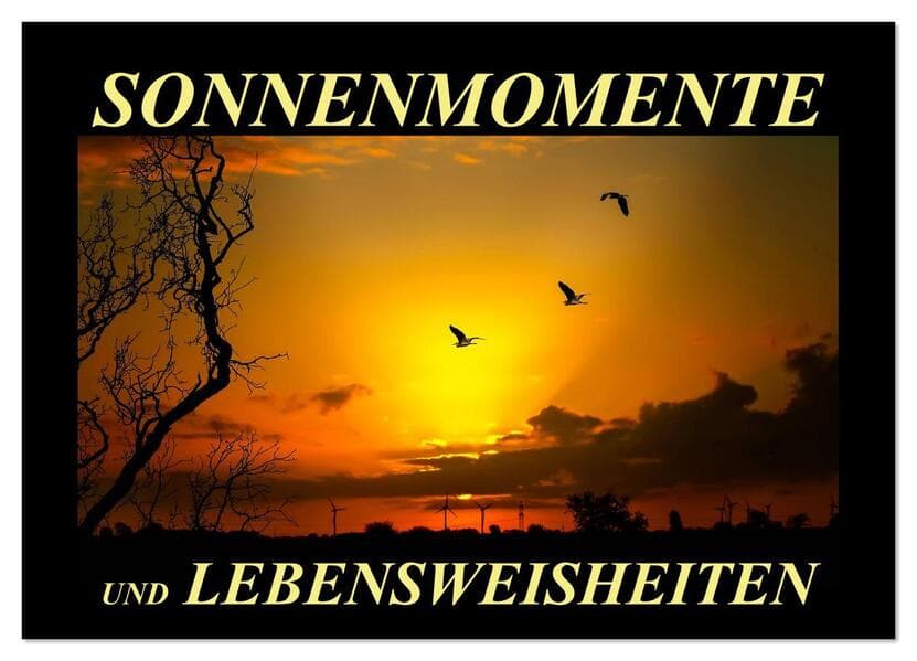Sonnenmomente und Lebensweisheiten (Wandkalender 2026 DIN A2 quer), CALVENDO Monatskalender