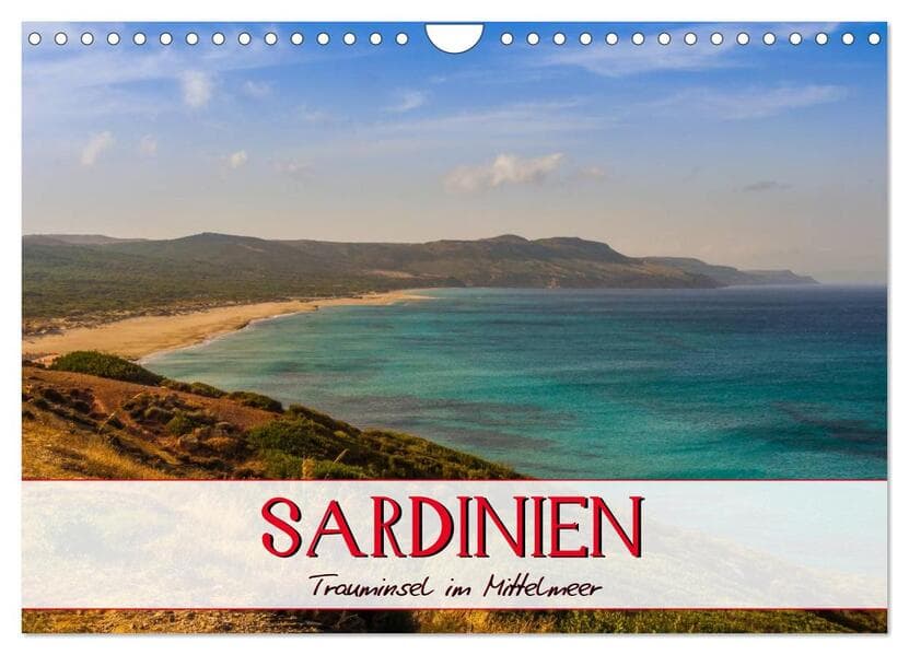 Sardinien Panoramakalender (Wandkalender 2026 DIN A4 quer), CALVENDO Monatskalender
