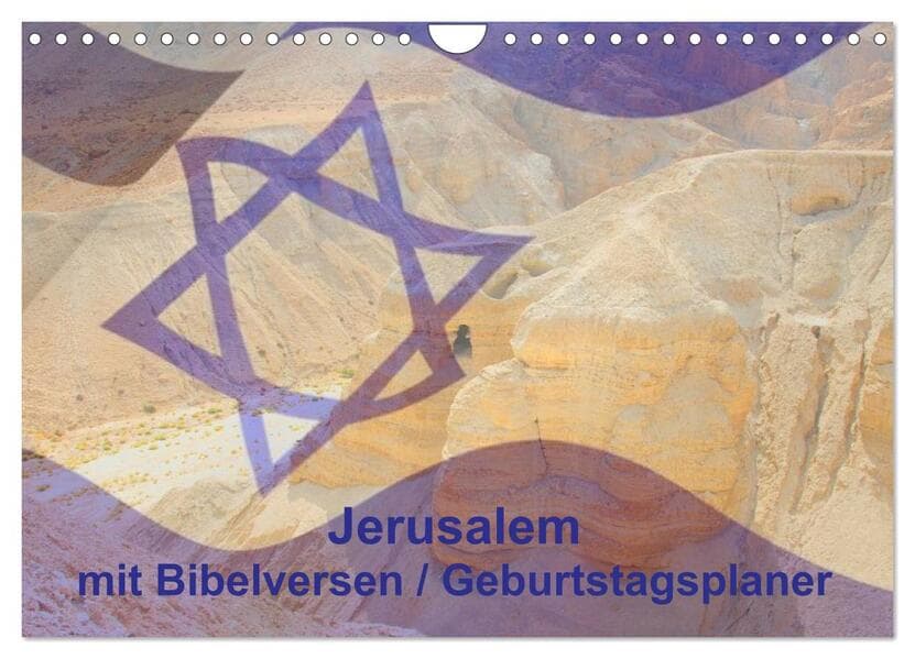 Jerusalem mit Bibelversen / Geburtstagsplaner (Wandkalender 2026 DIN A4 quer), CALVENDO Monatskalender