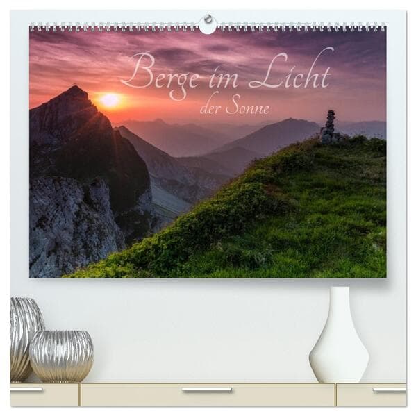 Berge im Licht der Sonne (hochwertiger Premium Wandkalender 2026 DIN A2 quer), Kunstdruck in Hochgla