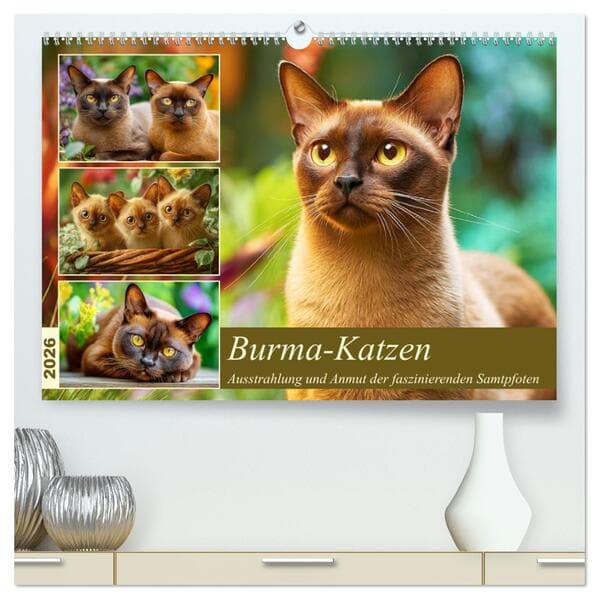 Burma-Katzen. Ausstrahlung und Anmut der faszinierenden Samtpfoten (hochwertiger Premium Wandkalende