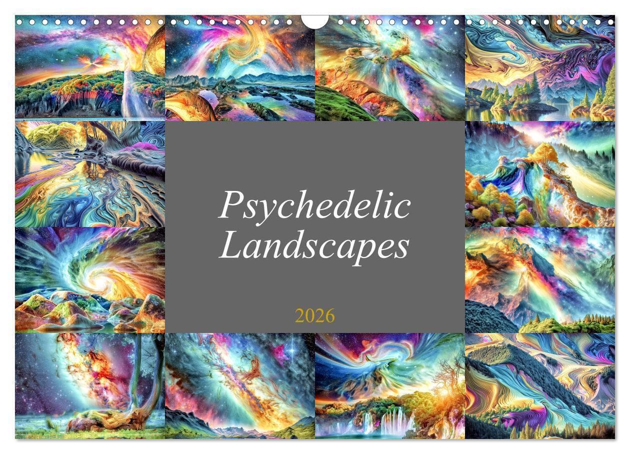 Psychedelic Landscapes (Wall Calendar 2026 DIN A3 landscape), CALVENDO 12 Month Wall Calendar
