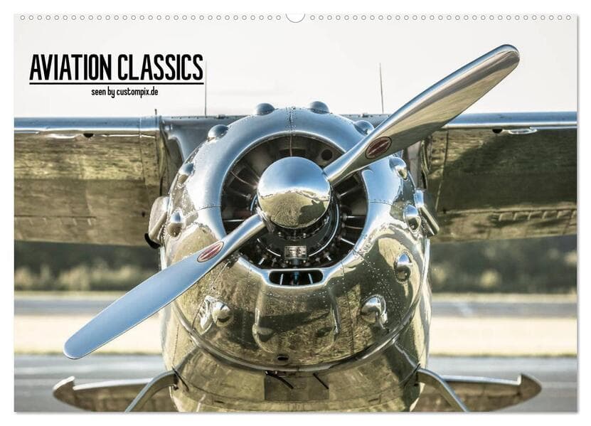 AVIATION CLASSICS seen by custompix.de (Wandkalender 2026 DIN A2 quer), CALVENDO Monatskalender