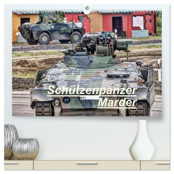 Schützenpanzer Marder (hochwertiger Premium Wandkalender 2026 DIN A2 quer), Kunstdruck in Hochglanz
