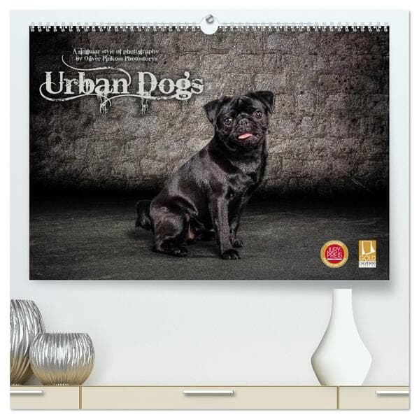 Urban Dogs - Hundekalender der anderen Art (hochwertiger Premium Wandkalender 2026 DIN A2 quer), Kun