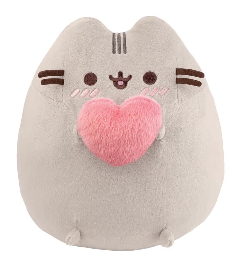 Aurora 61572 - Pusheen With Heart, Plüschtier mit Herz, 24 cm