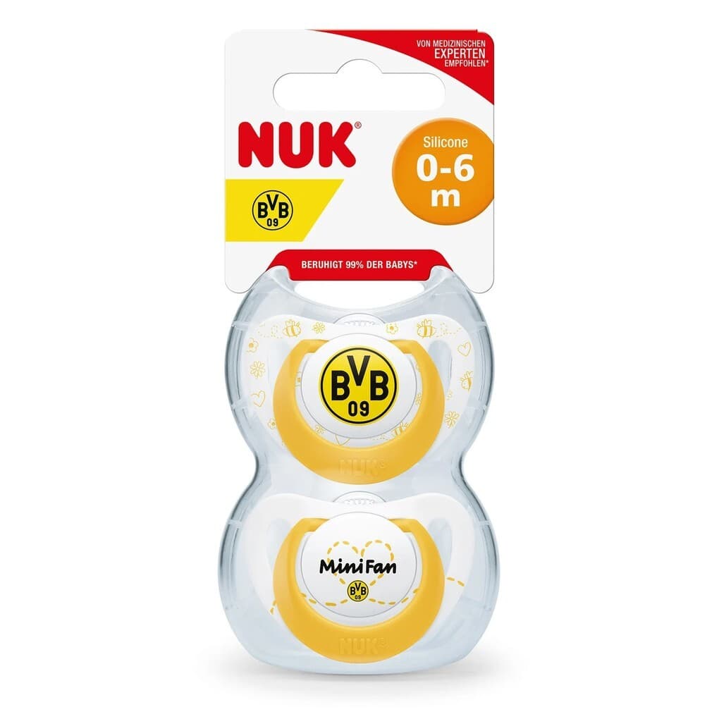 BVB-Schnullerset NUK Star 0-6 Monate