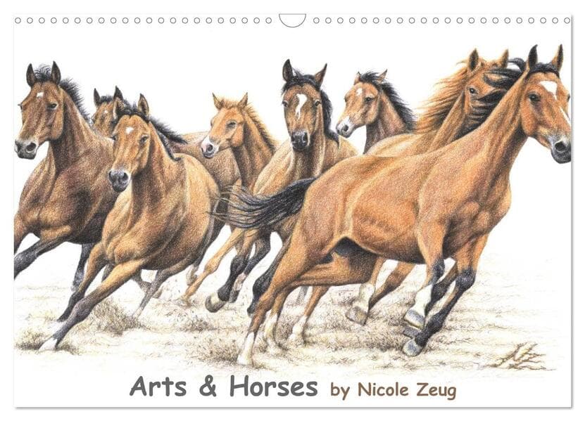 Arts & Horses (Wandkalender 2026 DIN A3 quer), CALVENDO Monatskalender
