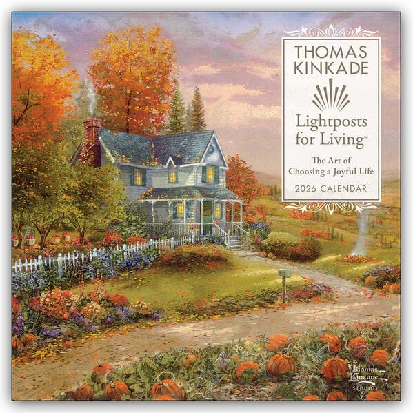 Thomas Kinkade Lightposts for Living 2026 Wall Calendar