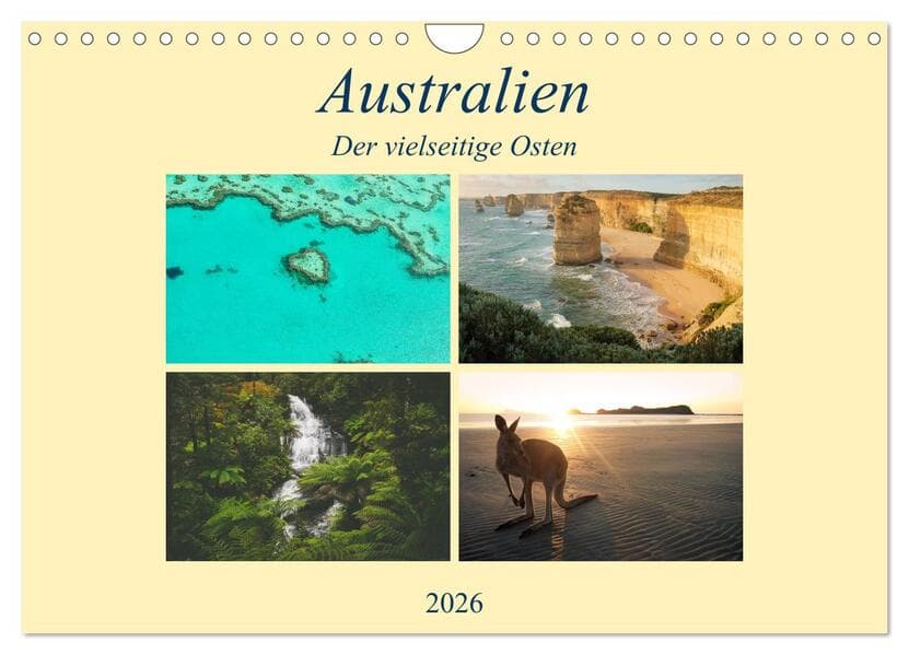 Australien - Der vielseitige Osten (Wandkalender 2026 DIN A4 quer), CALVENDO Monatskalender