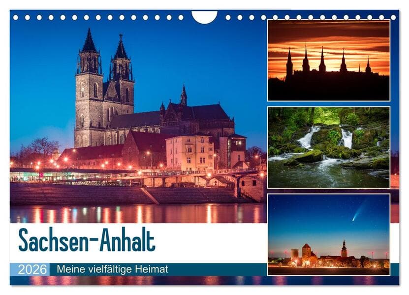 Sachsen-Anhalt - Meine vielfältige Heimat (Wandkalender 2026 DIN A4 quer), CALVENDO Monatskalender