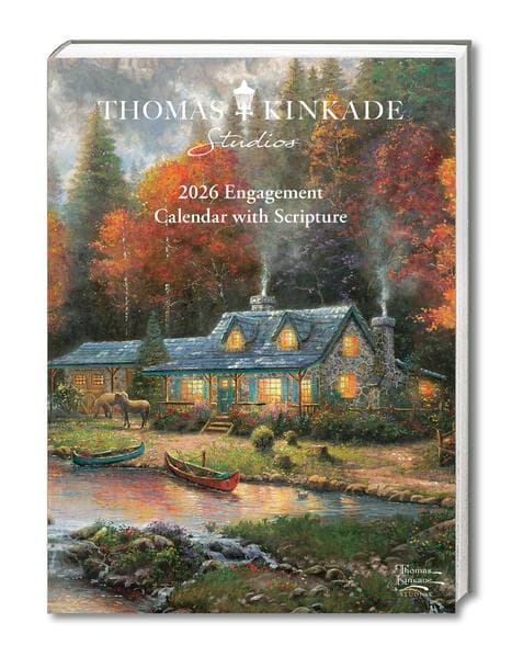 Thomas Kinkade Studios 2026 Monthly/Weekly Engagement Calendar with Scripture