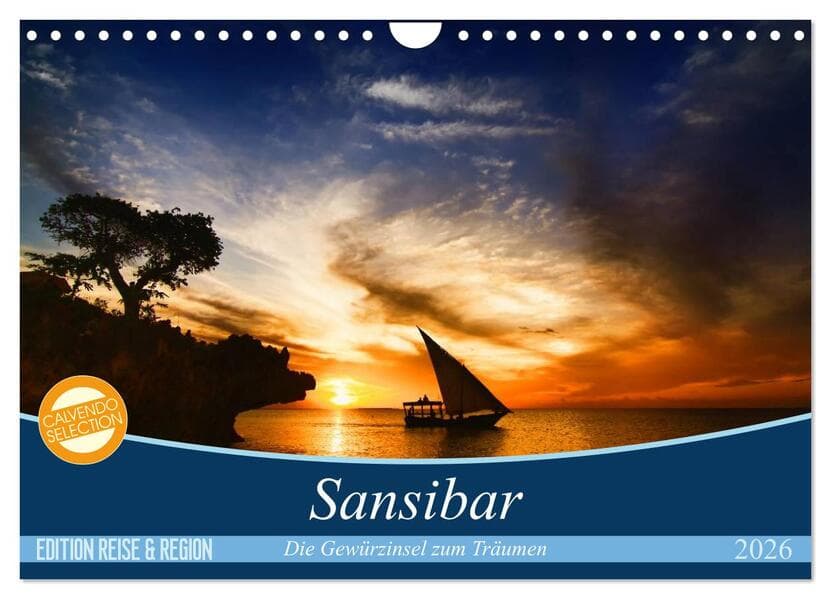 Sansibar (Wandkalender 2026 DIN A4 quer), CALVENDO Monatskalender