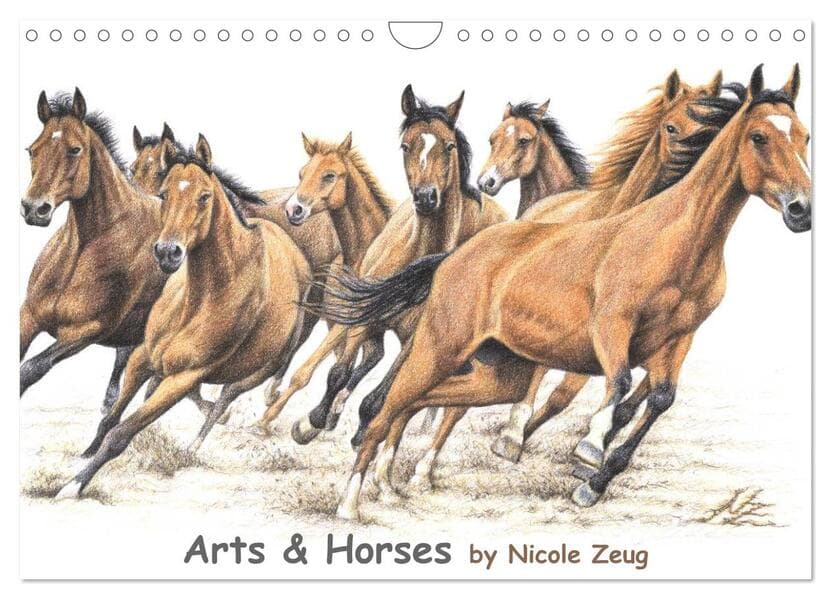 Arts & Horses (Wandkalender 2026 DIN A4 quer), CALVENDO Monatskalender