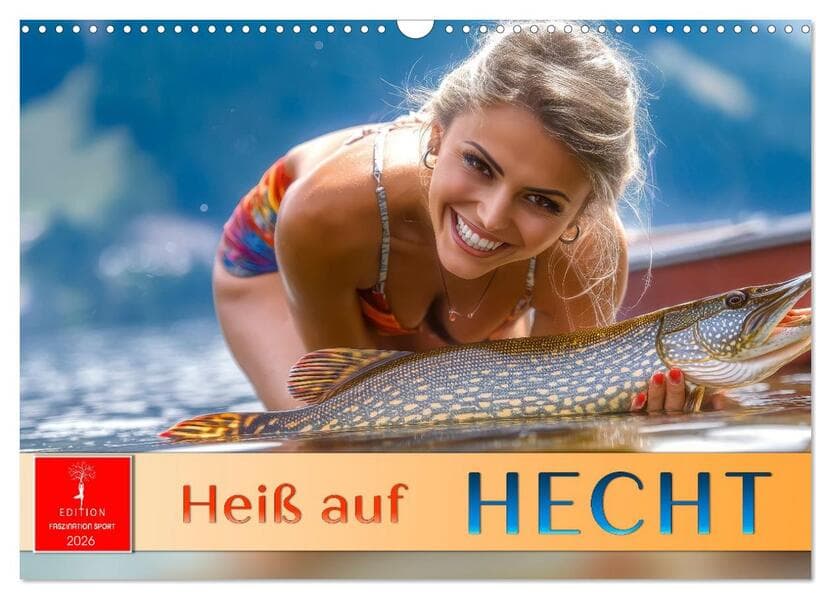 Heiß auf Hecht (Wandkalender 2026 DIN A3 quer), CALVENDO Monatskalender