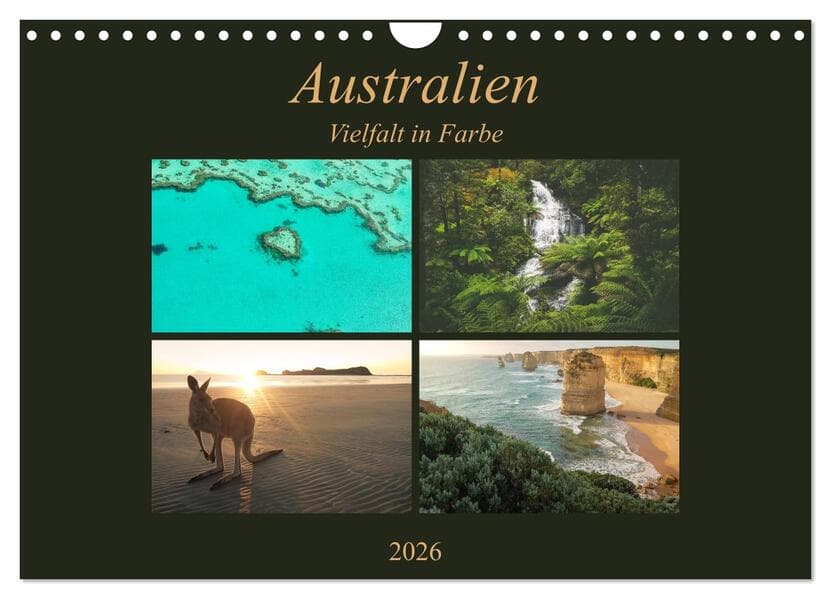 Australien - Farbige Vielfalt (Wandkalender 2026 DIN A4 quer), CALVENDO Monatskalender