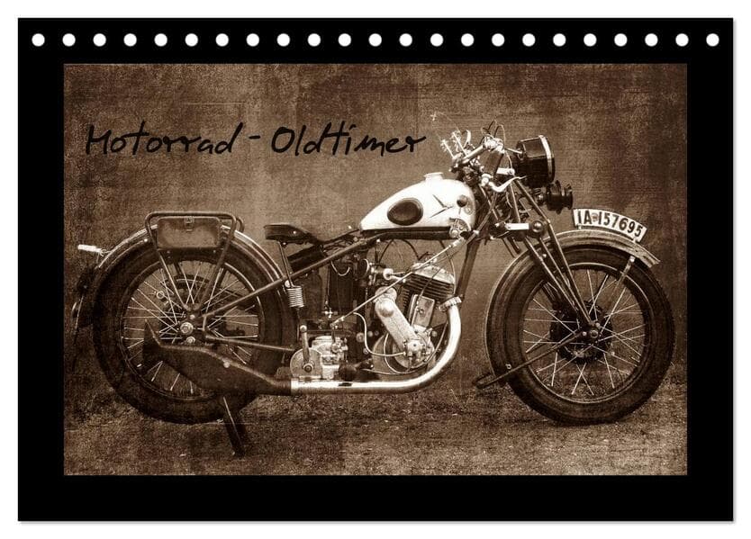 Motorrad Oldtimer (Tischkalender 2026 DIN A5 quer), CALVENDO Monatskalender
