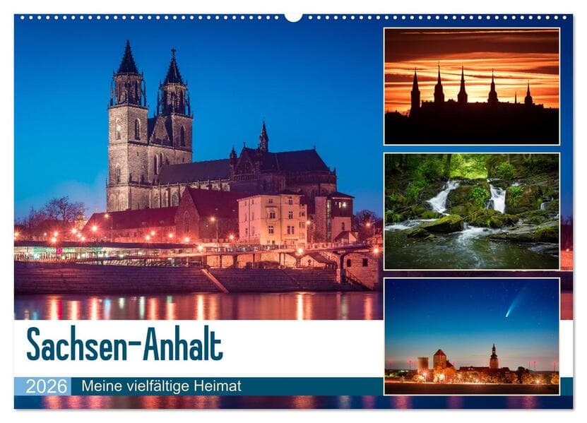Sachsen-Anhalt - Meine vielfältige Heimat (Wandkalender 2026 DIN A2 quer), CALVENDO Monatskalender