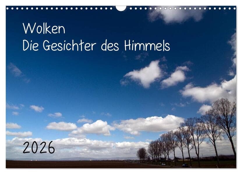 Wolken - Die Gesichter des Himmels (Wandkalender 2026 DIN A3 quer), CALVENDO Monatskalender