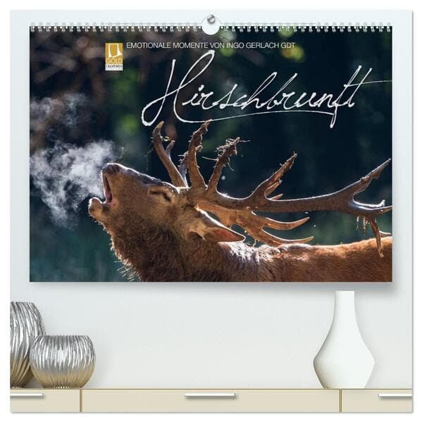 Emotionale Momente: Hirschbrunft (hochwertiger Premium Wandkalender 2026 DIN A2 quer), Kunstdruck in