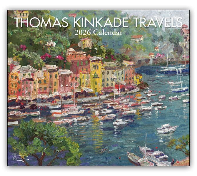 Thomas Kinkade Travels 2026 Deluxe Wall Calendar