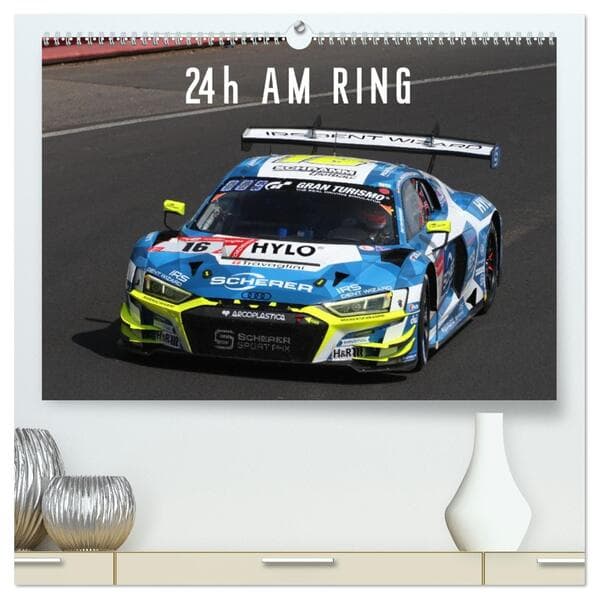 24h am Ring (hochwertiger Premium Wandkalender 2026 DIN A2 quer), Kunstdruck in Hochglanz