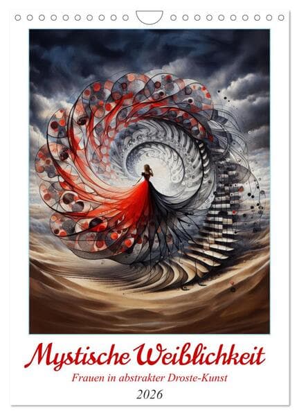 Mystische Weiblichkeit - Frauen in abstrakter Droste-Kunst (Wandkalender 2026 DIN A4 hoch), CALVENDO Monatskalender