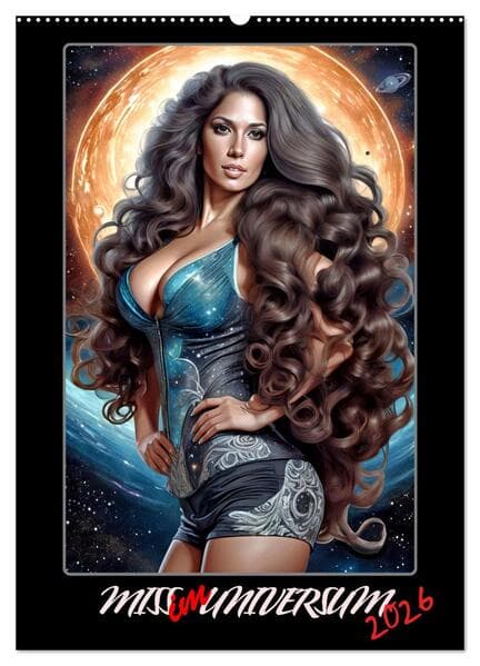 Miss im Universum (Wandkalender 2026 DIN A2 hoch), CALVENDO Monatskalender