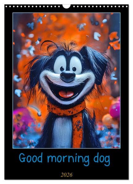 Good morning dog (Wandkalender 2026 DIN A3 hoch), CALVENDO Monatskalender