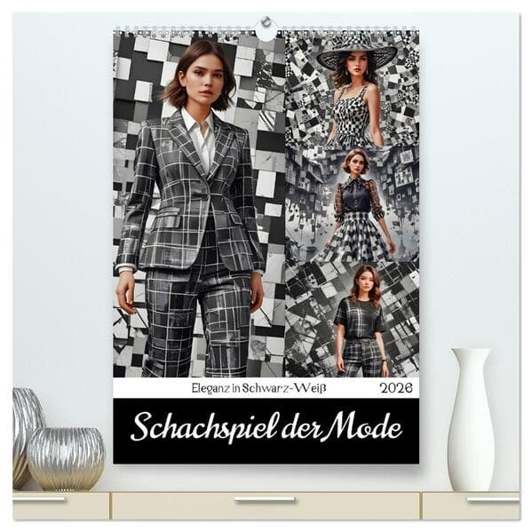 Schachspiel der Mode (hochwertiger Premium Wandkalender 2026 DIN A2 hoch), Kunstdruck in Hochglanz